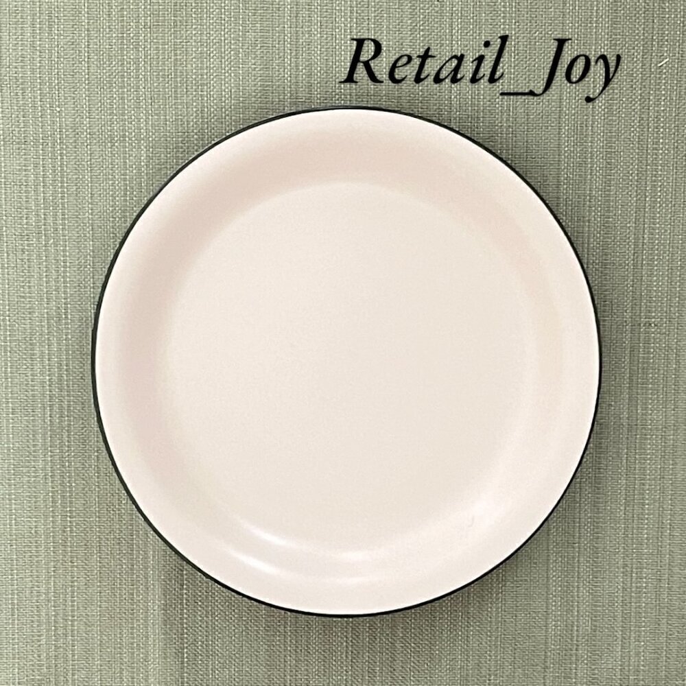IKEA VINTERFINT (Set of 2) Off White Side Plate with Green Trim 8"